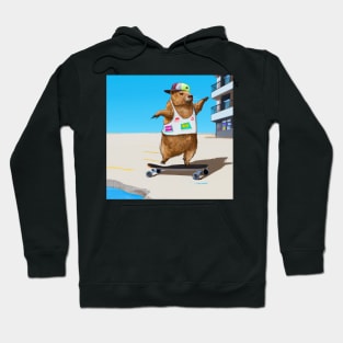 Skateboarding Capybara Hoodie